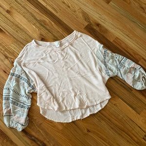 By Together Boho Waffle Knit Top